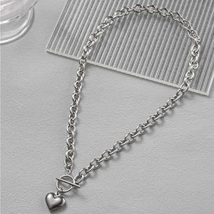 Silver heart necklace !